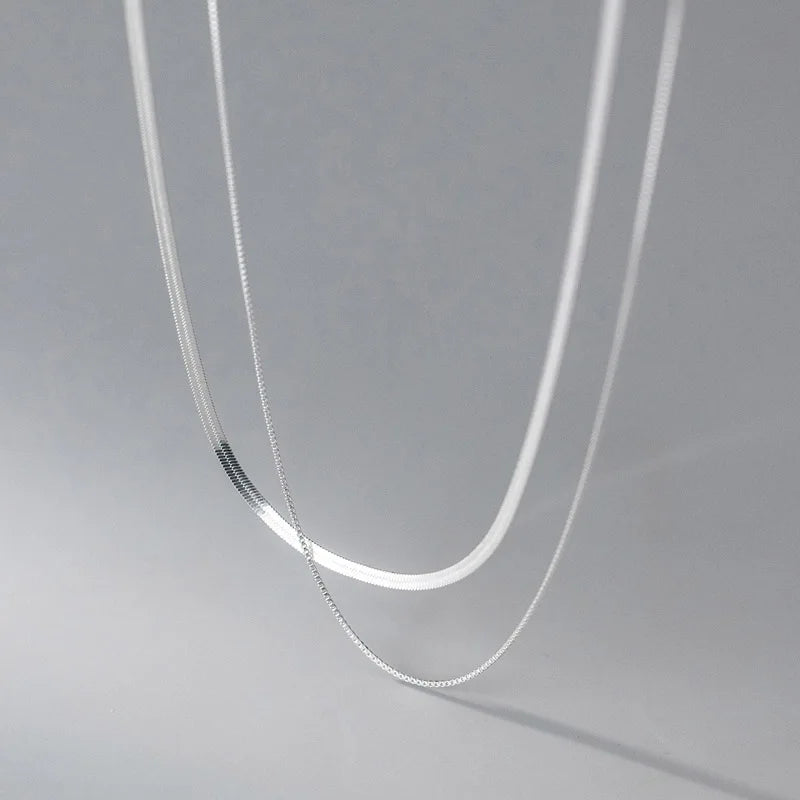 necklace chain, box chain, box chain necklace, necklace silver, 925 silver necklace, snake necklace, silver box chain, silver necklace chain, chain silver, snake chain, double chain necklace, 925 necklace, silver snake chain, 925 chain