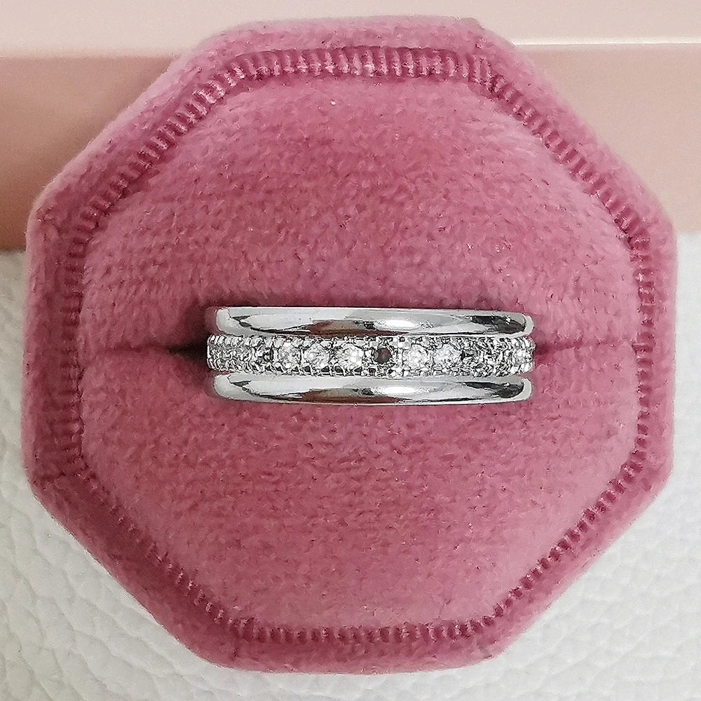 square ring, rose rings, gold ring, rose wedding ring, square wedding ring, rose gold ring, zircon wedding ring, rose gold wedding rings for women, zircon ring, band ring, gold band ring, double ring, gold double ring