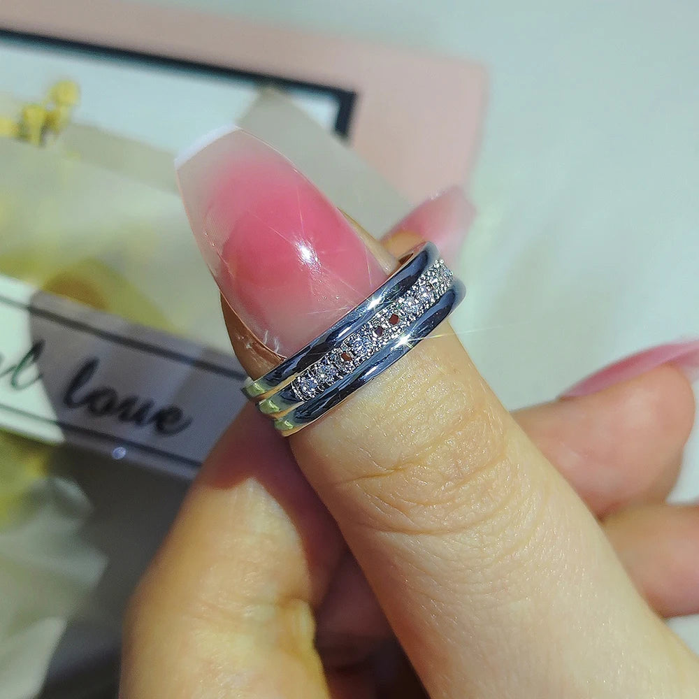 square ring, rose rings, gold ring, rose wedding ring, square wedding ring, rose gold ring, zircon wedding ring, rose gold wedding rings for women, zircon ring, band ring, gold band ring, double ring, gold double ring