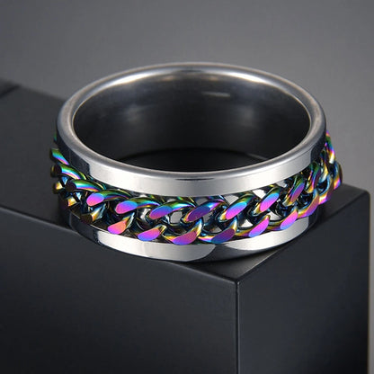 spinner ring, mens spinner ring, mens ring, fidget spinner ring, stainless steel rings, roman numerals ring, mens black rings, stainless steel spinner ring, stainless ring, mens fidget ring, stainless steel mens rings, black ring, men bands