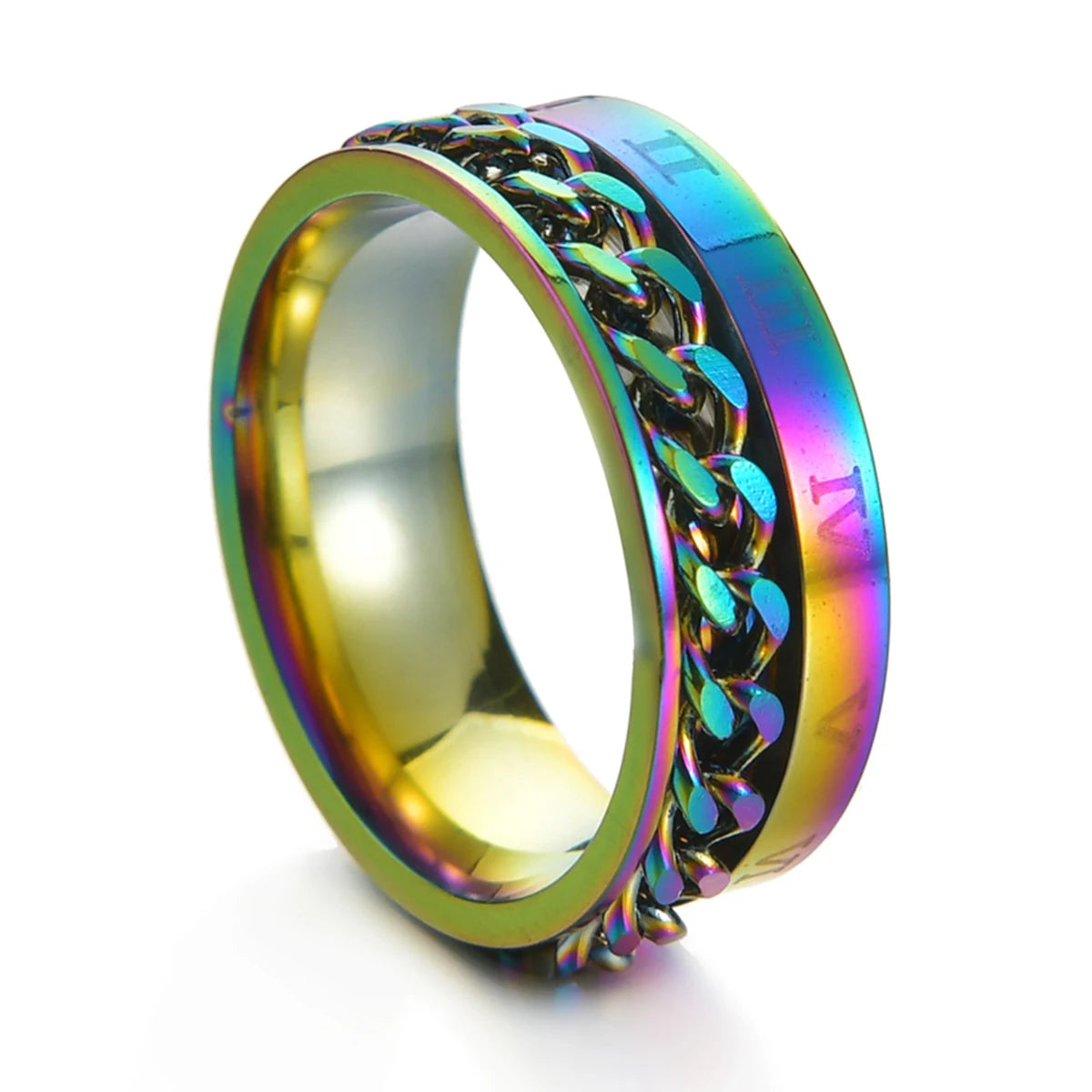 spinner ring, mens spinner ring, mens ring, fidget spinner ring, stainless steel rings, roman numerals ring, mens black rings, stainless steel spinner ring, stainless ring, mens fidget ring, stainless steel mens rings, black ring, men bands