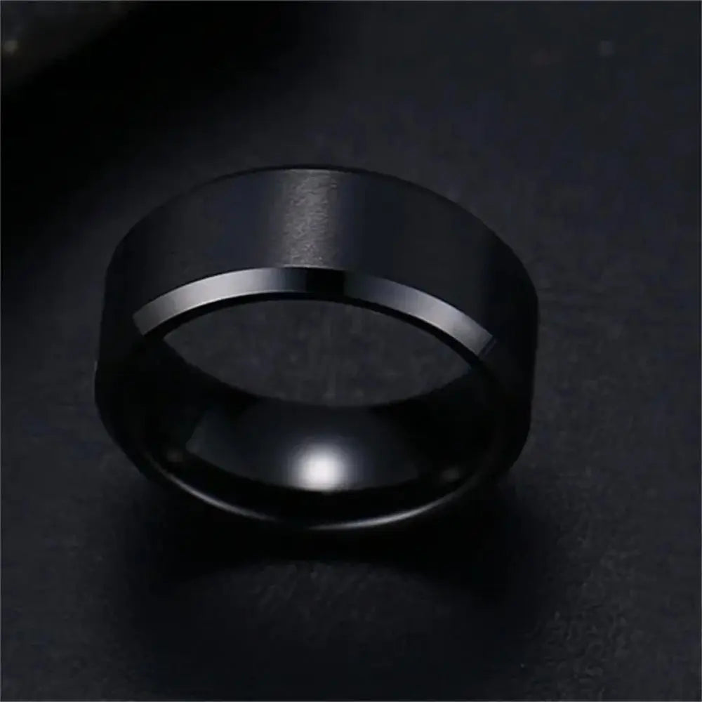 stainless steel rings, unisex rings, ,black rings, steel rings, stainless rings, metal rings, black stainless steel ring, matte black ring, mens rings
