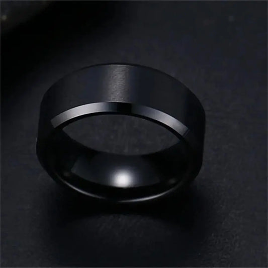stainless steel rings, unisex rings, ,black rings, steel rings, stainless rings, metal rings, black stainless steel ring, matte black ring, mens rings