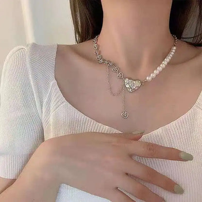 star necklace, double necklace, star pendant, unisex necklace, double layer necklace, pendant necklaces, layer necklace