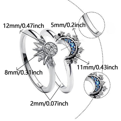 moon ring, moon jewelry, sun ring, jewelry rings, sun moon ring, sun jewelry