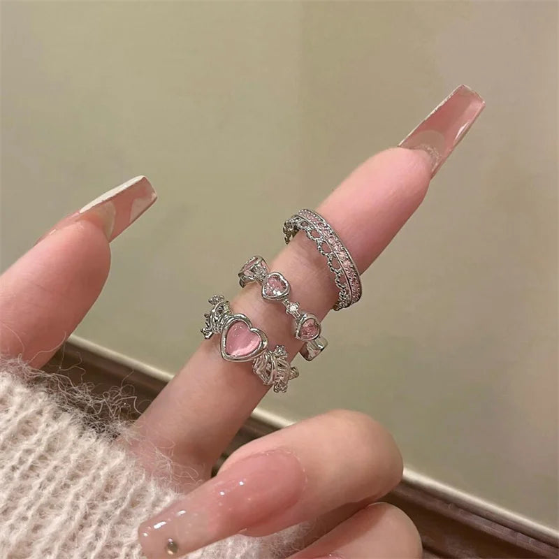 women rings, heart rings, finger rings, love rings, open rings, finger rings for women, rings gothic, geometric rings, zircon rings, love heart rings, heart rings for women, gothic rings for women
