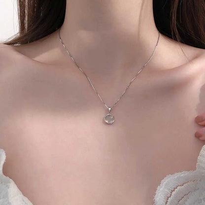 pendant necklace, moonstone pendant, necklace women, women's pendant necklace, moonstone necklace, moonstone pendant necklace, white necklace