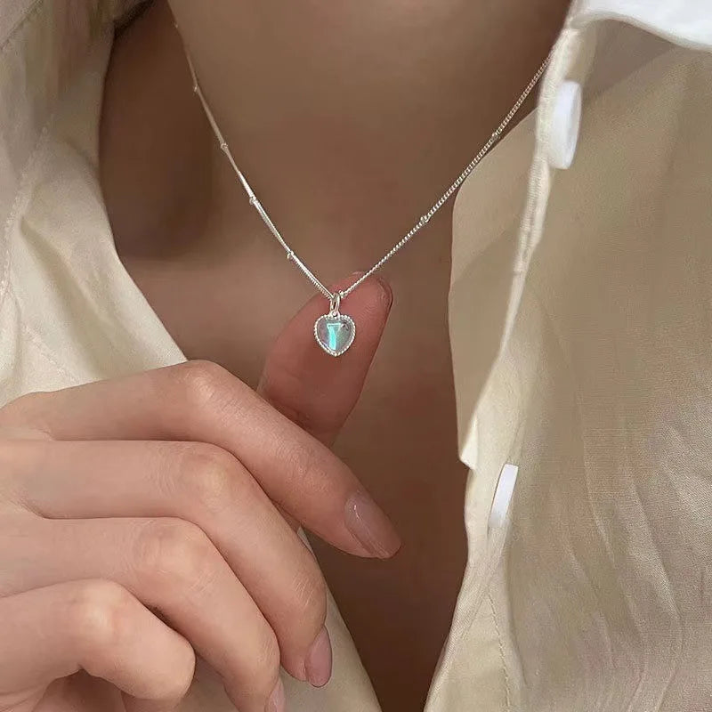 pendant necklace, moonstone pendant, necklace women, women's pendant necklace, moonstone necklace, moonstone pendant necklace, white necklace