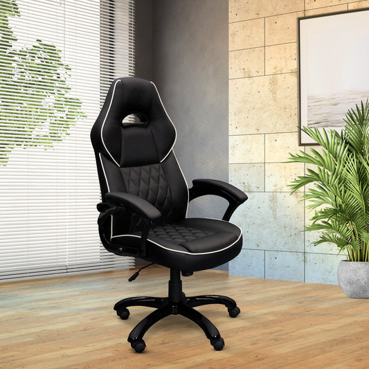 Chaise de bureau exécutive Sport Race à dossier haut de Techni Mobili - Noir 