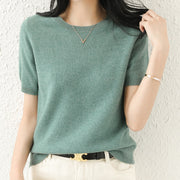 Pure Wool Short-Sleeve Pullover Vest
