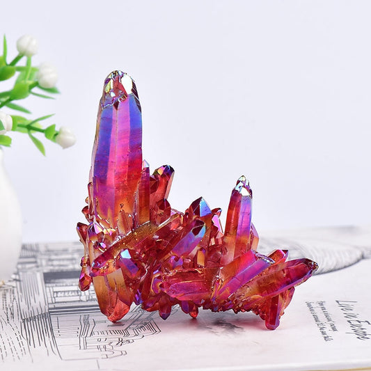 Colonne colorée de quartz en cristal naturel pour la décoration intérieure