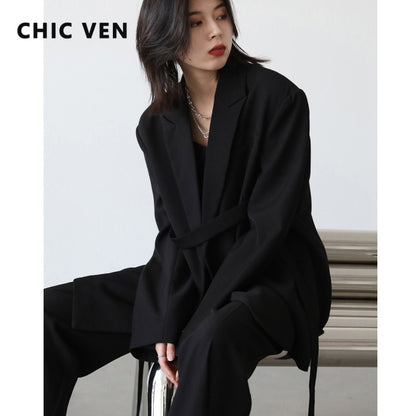 Chic Ven Women's Blazer - Office Lady Pant Suit