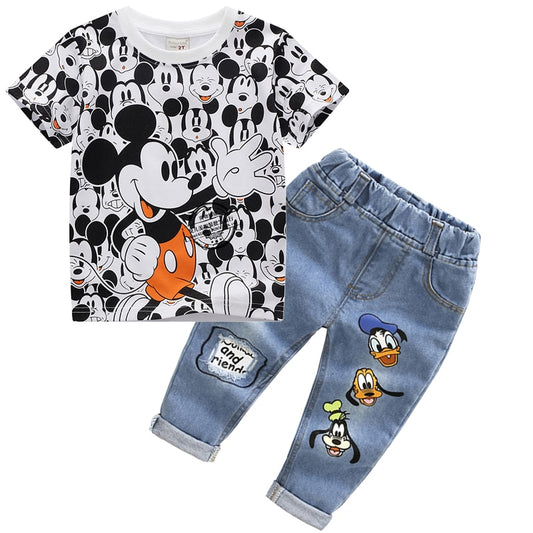 Minnie Mickey Kids 2Pc Set T-shirt + Jeans