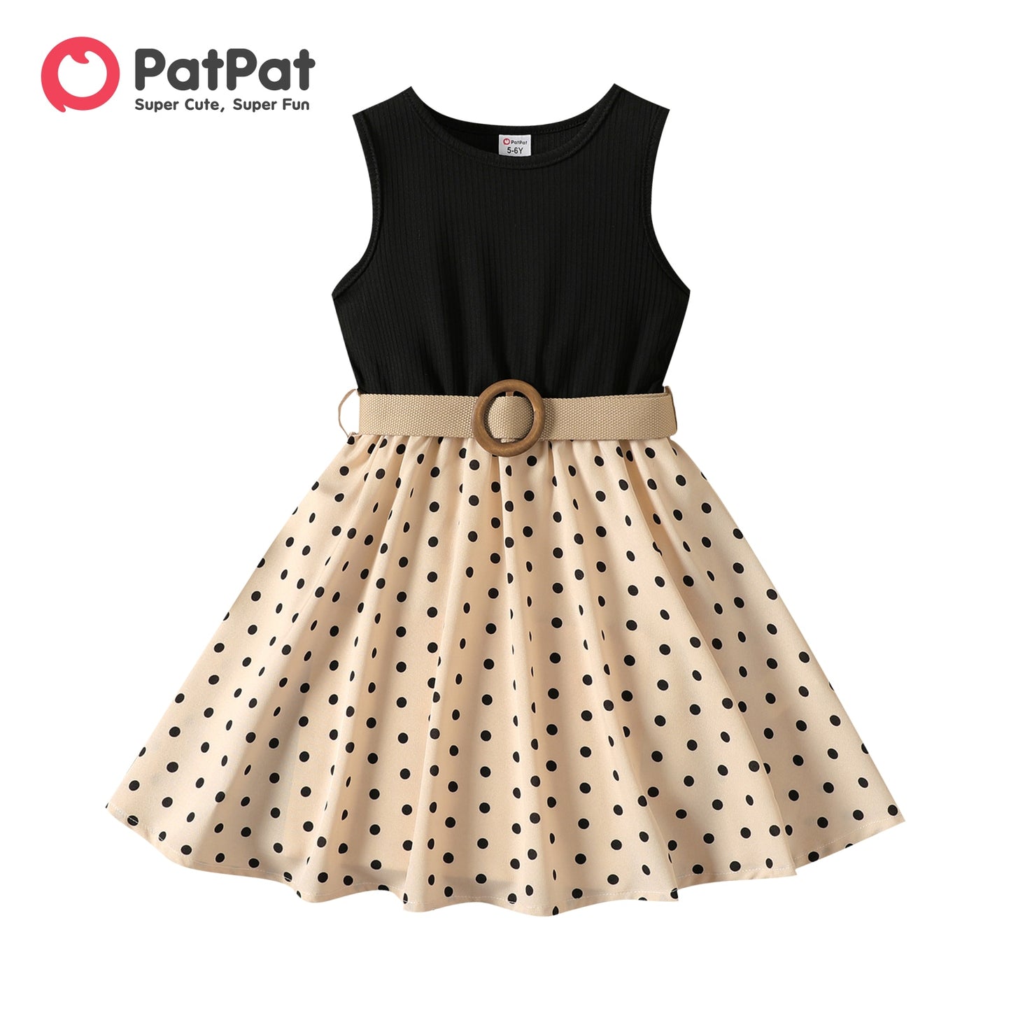 Polka Dot Girls' Sleeveless Dress Set