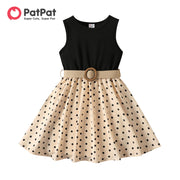 Polka Dot Girls' Sleeveless Dress Set