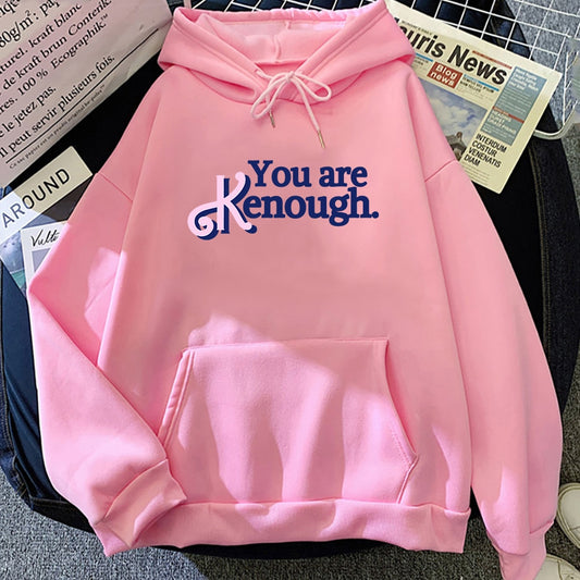 Sweat-shirt rose à imprimé lettre Kenough