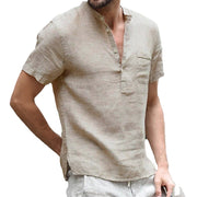 Men's Cotton Linen Short-Sleeve Tee | S-3XL