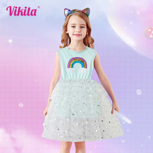 Regenbogen-Prinzessin-Kleid für Kinder