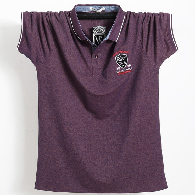 5XL Purple Polo: Badge Business Office Shirt