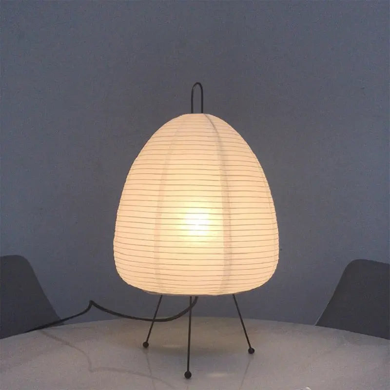 Japanese Rice Paper Lantern LED Table Lamp - Artful Decor