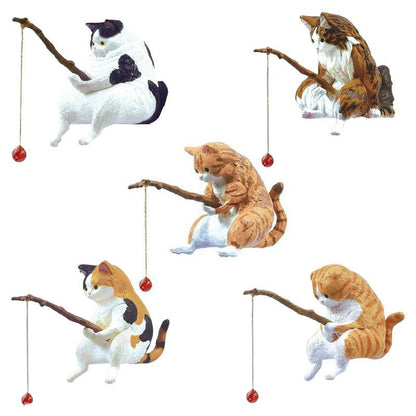 Cute Cat Fishing Figurine - Home Decor