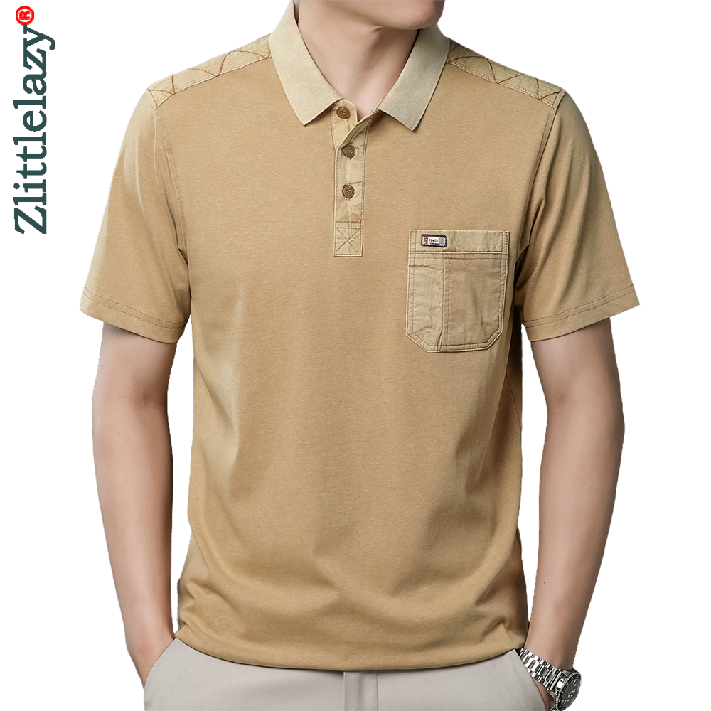 Cotton Big Pocket Men's Polo Shirts